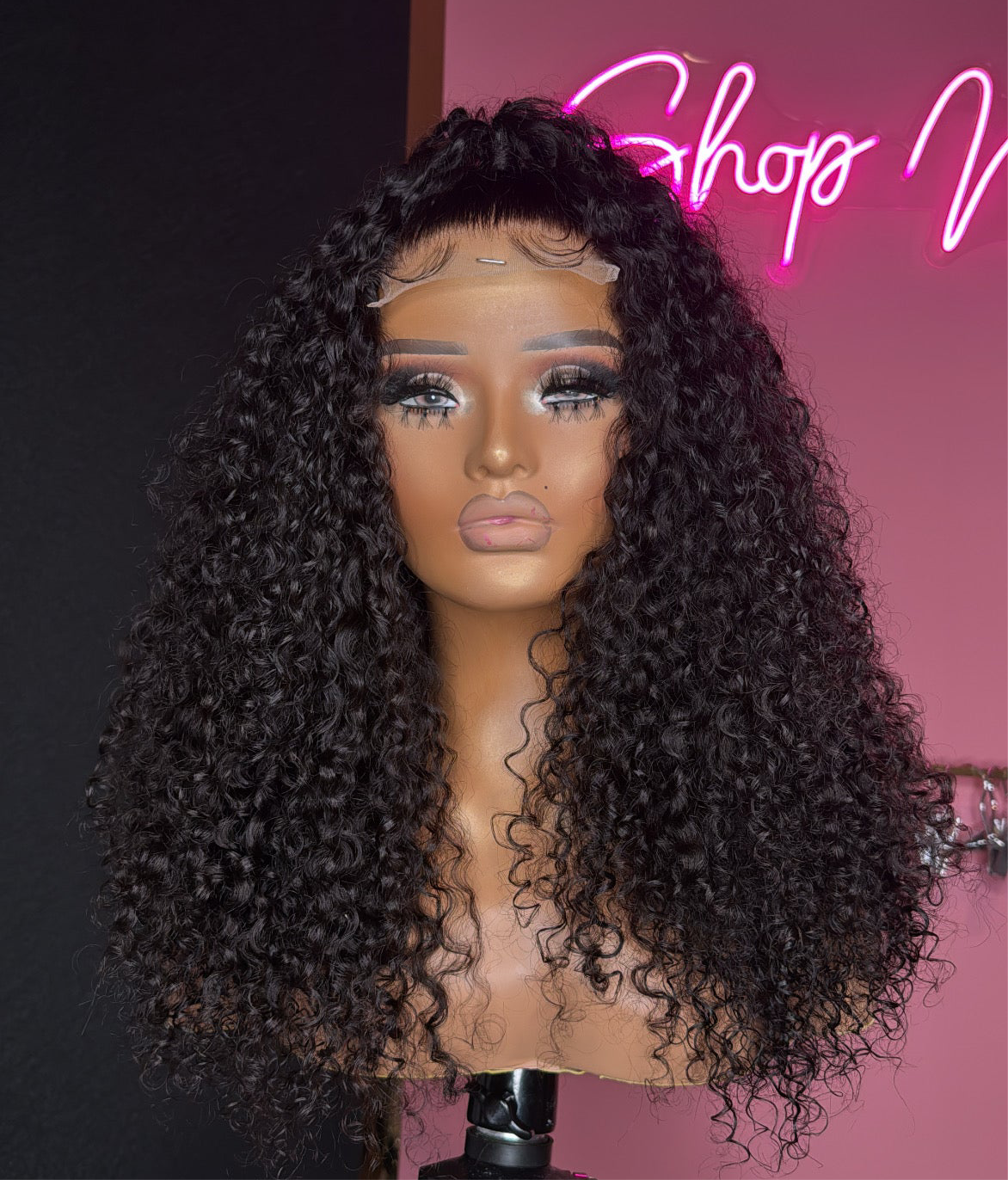 Tight Curl Virgin Half Up Ponytail Wig