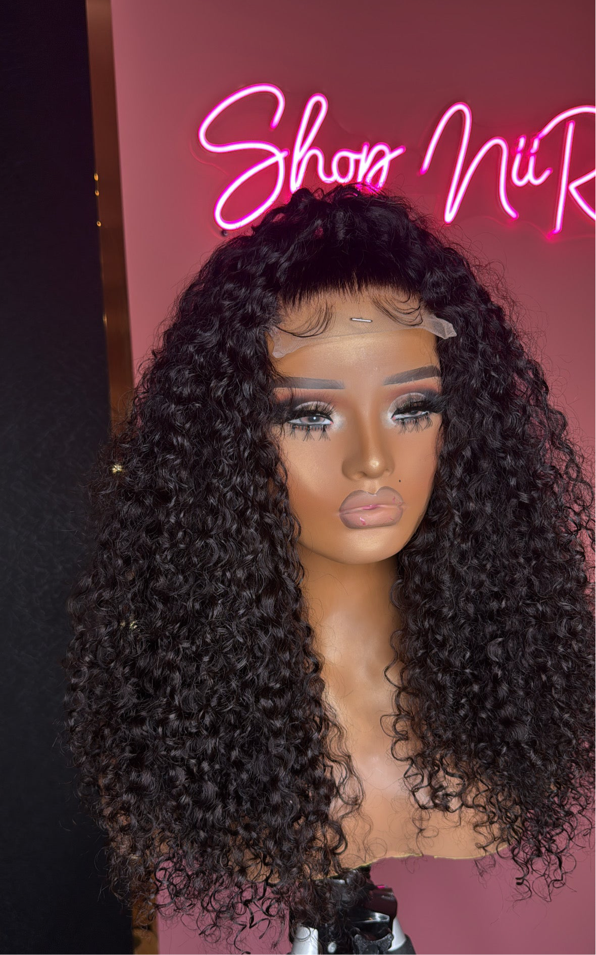 Tight Curl Virgin Half Up Ponytail Wig