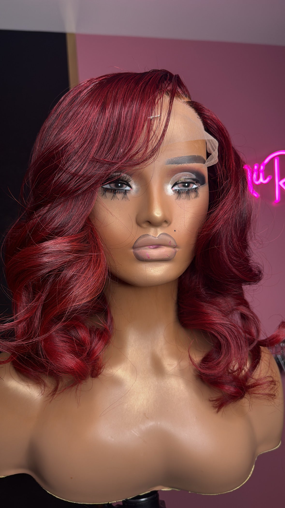 Red 4x4 Raw Hair
