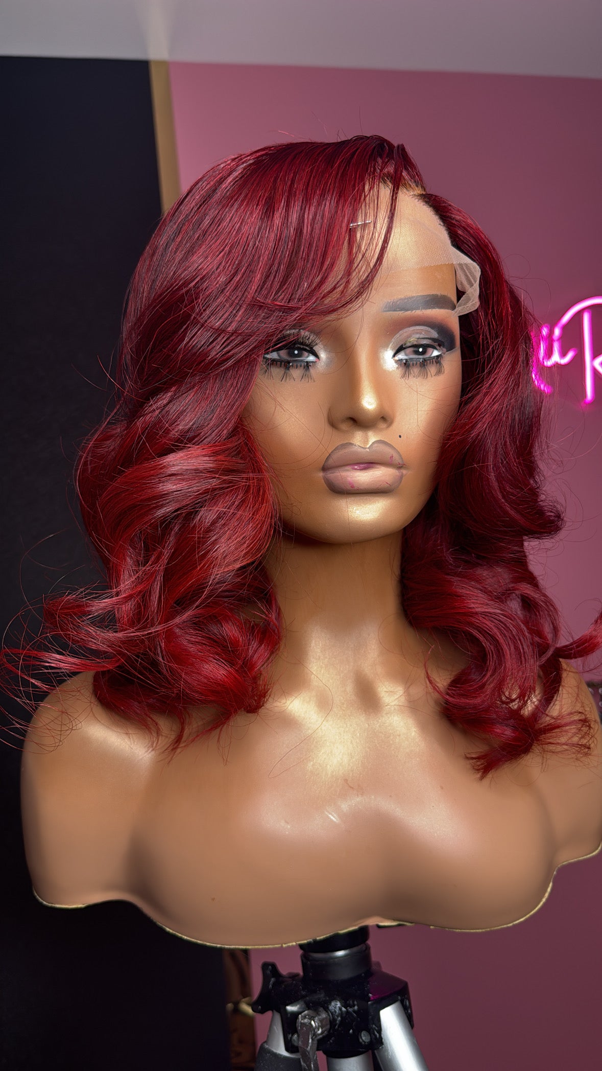 Red 4x4 Raw Hair