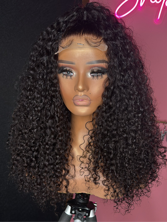 Tight Curl Virgin Half Up Ponytail Wig